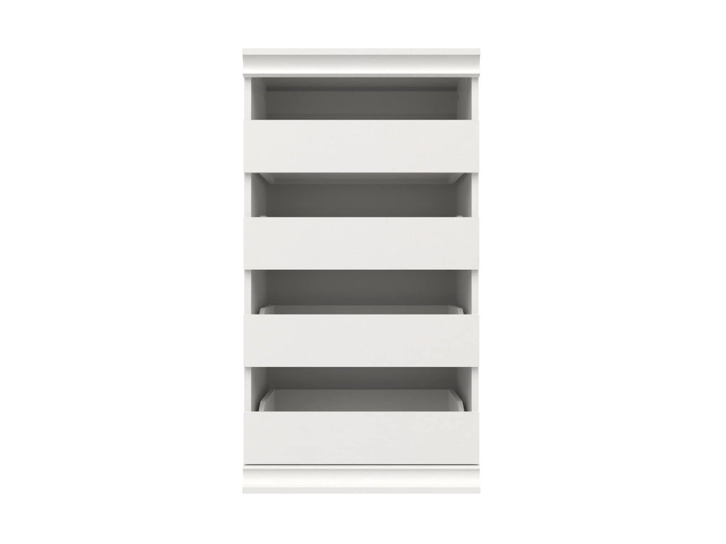 White 4 Drawer Wood Modular Storage Unit F3211