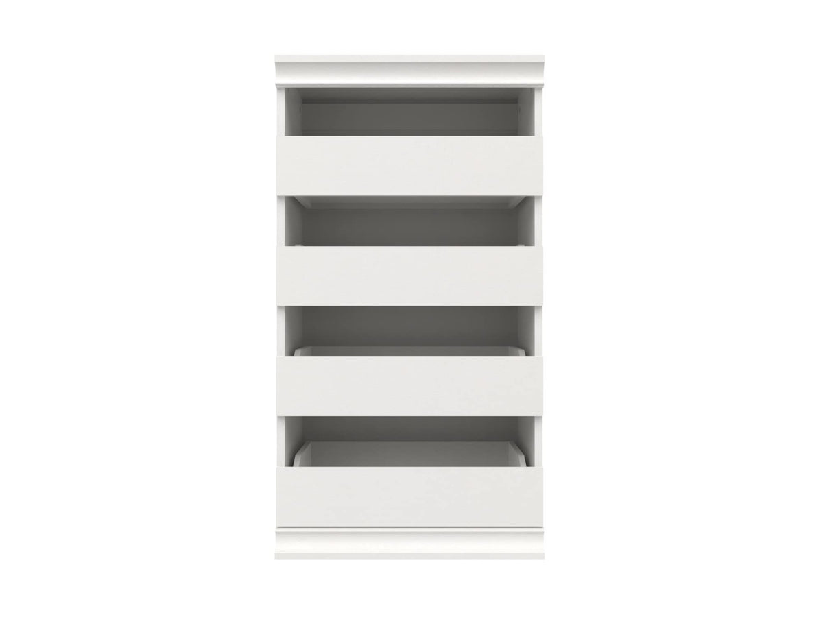 White 4 Drawer Wood Modular Storage Unit F3211