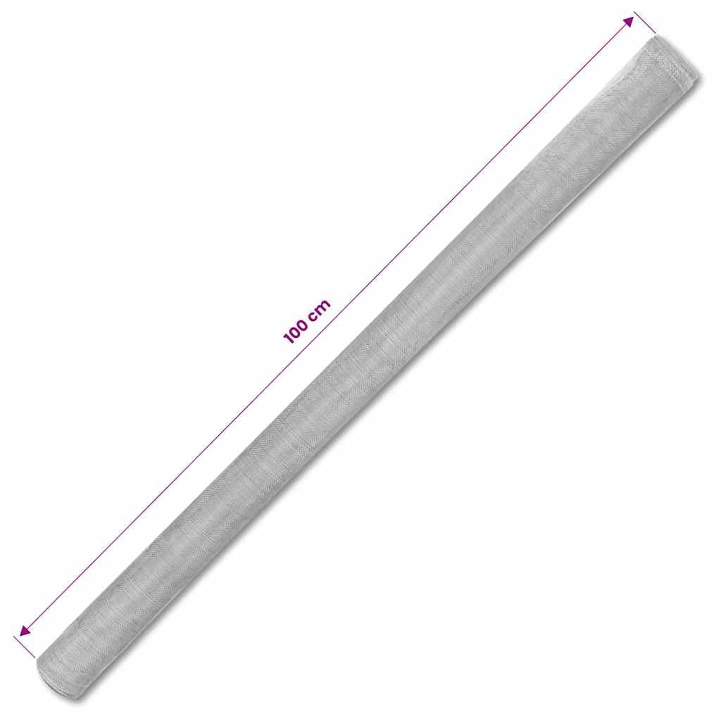 Aluminum Mesh Screen 39.4"x196.9" Silver P58414