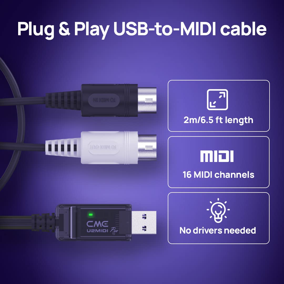 High-Speed USB MIDI Cable with Filter and Mapper Q4365