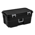 22 Gallon Black Wheeled Plastic Storage Trunk C679784