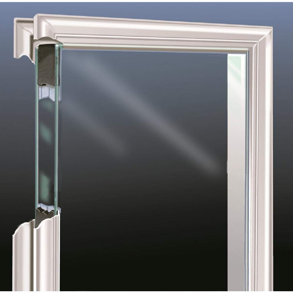 Primed Left Hand Outswing Prehung Door 1/2 Lite Clear Glass 36"x80" Steel Z269