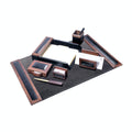Walnut & Leather 7-Piece Desk Set E18283