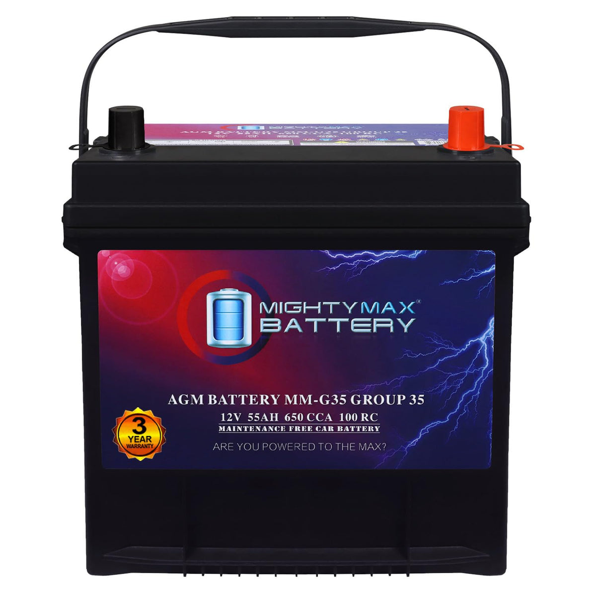 12V 55Ah AGM Replacement Battery C363