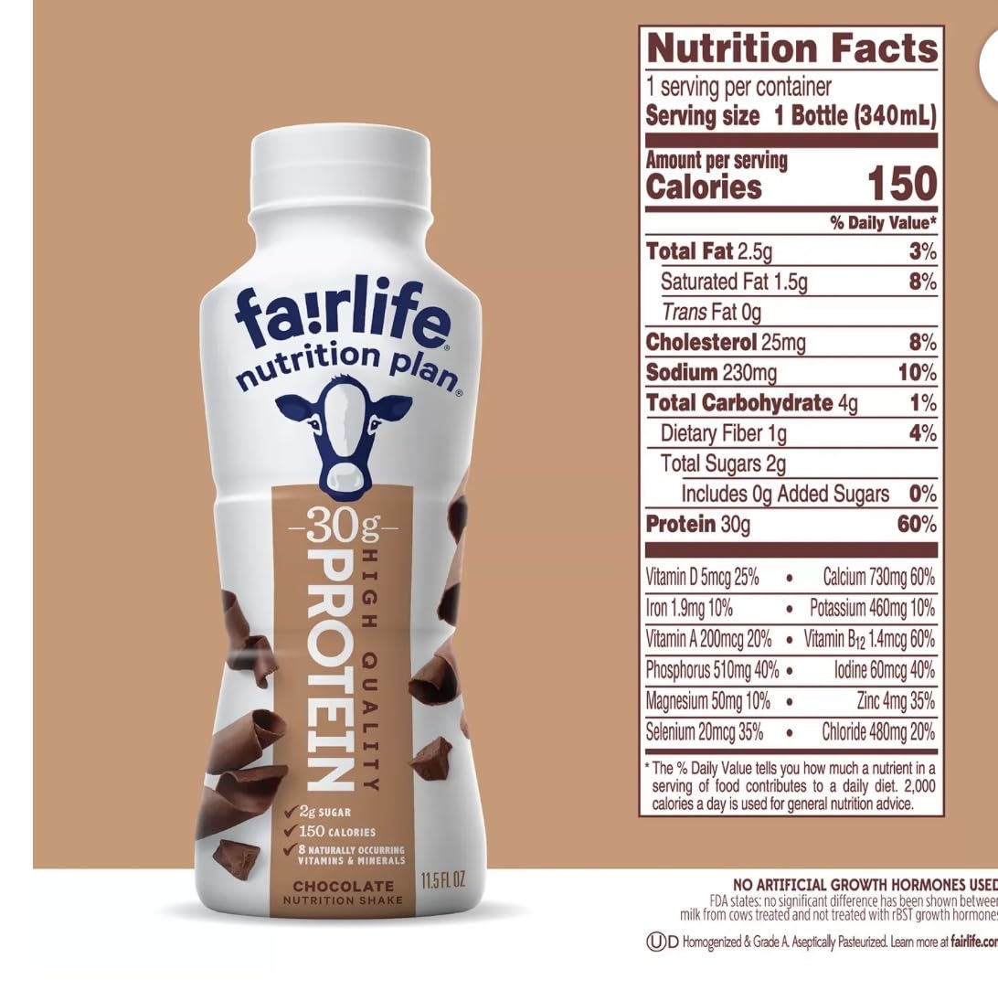 Chocolate Protein Shakes 12 Pack Lactose-Free G137025