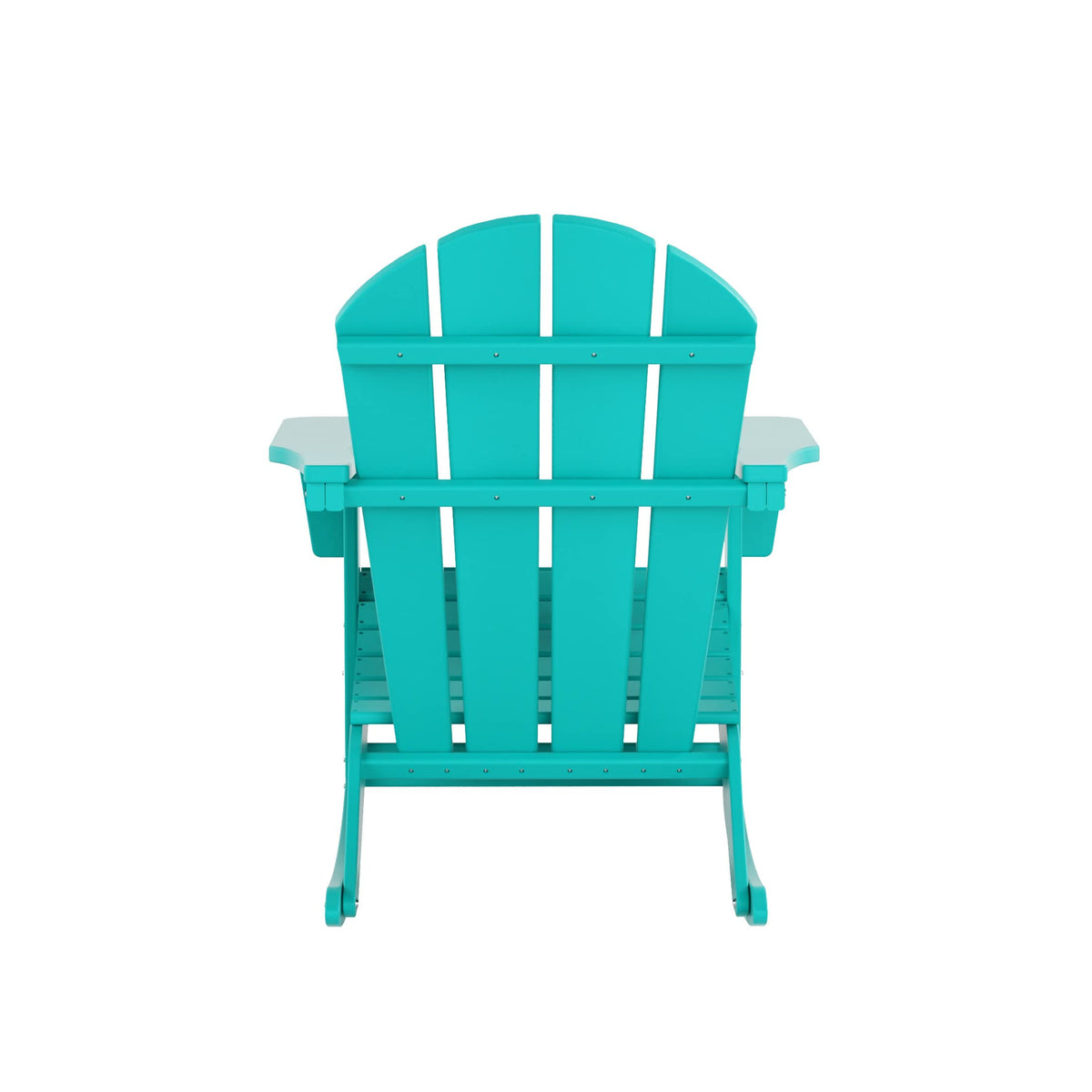 HDPE Turquoise Poly Adirondack Rocking Chair 3-Piece Set with Side Table P958