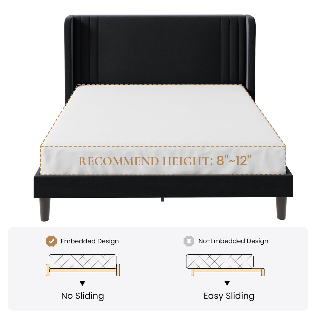 Queen Velvet Upholstered Bed Frame Q631