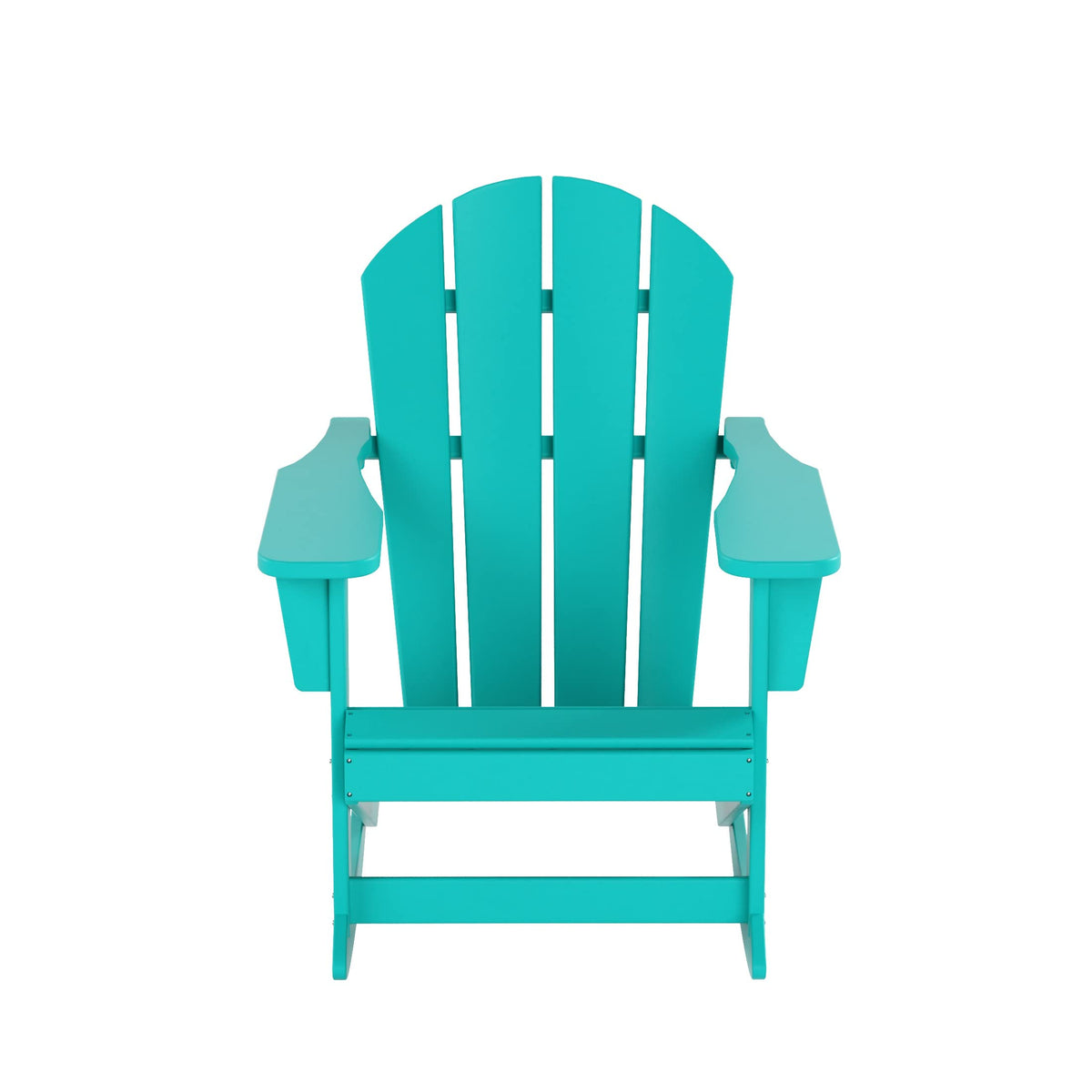 HDPE Turquoise Poly Adirondack Rocking Chair 3-Piece Set with Side Table P958