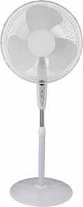 16-Inch Oscillating Stand Fan with Remote Control, White C97033