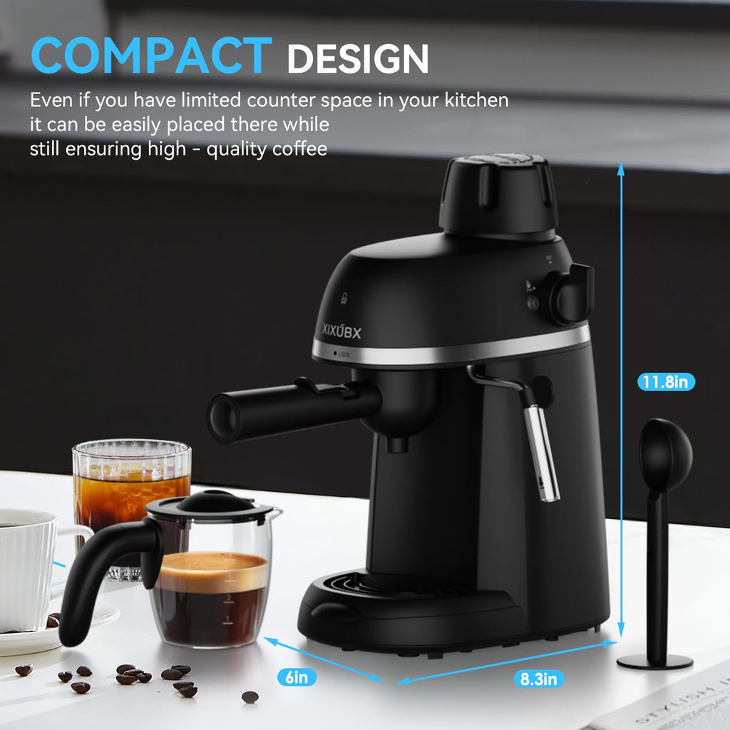 Compact Espresso & Cappuccino Machine with Steam Wand F30549