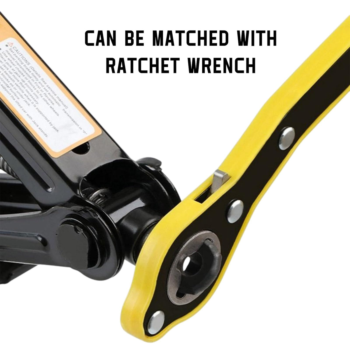 2 Ton Portable Scissor Jack Kit with Lug Wrench Q8487