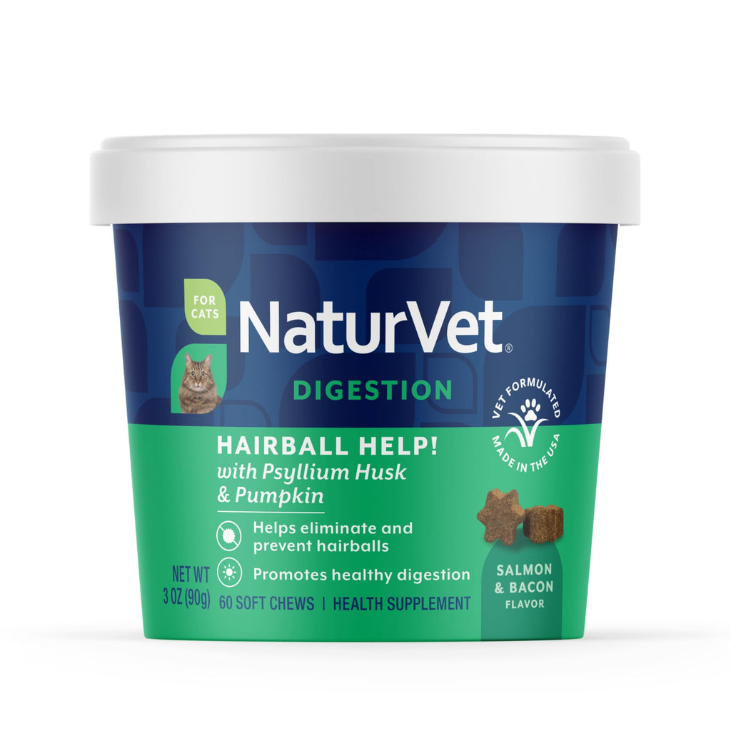 Hairball Aid Supplement for Cats Plus Pumpkin 60 Soft Chews N145