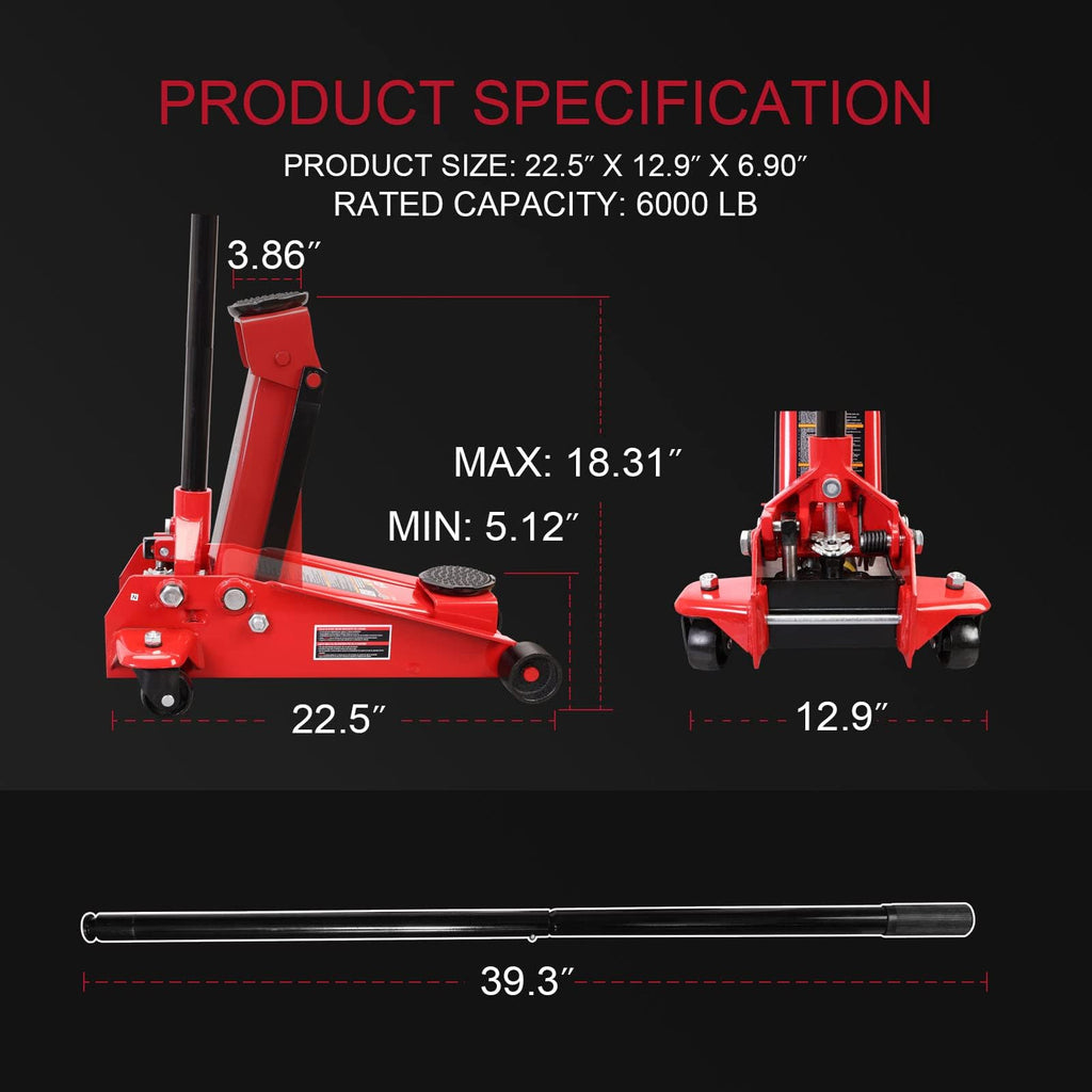 3-Ton Heavy Duty Hydraulic Floor Jack N28793