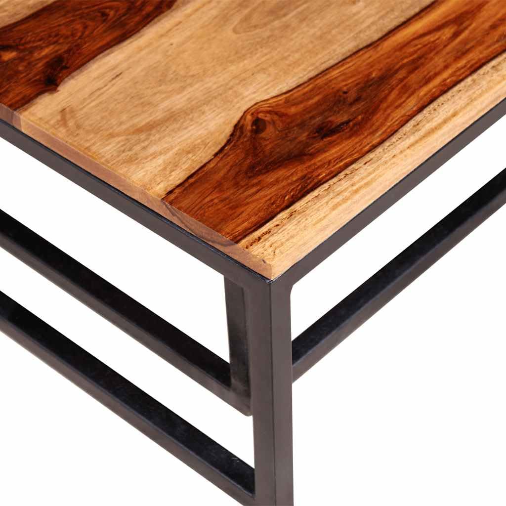 Brown Solid Sheesham Wood Nesting Coffee Table Set of 2 Y31517