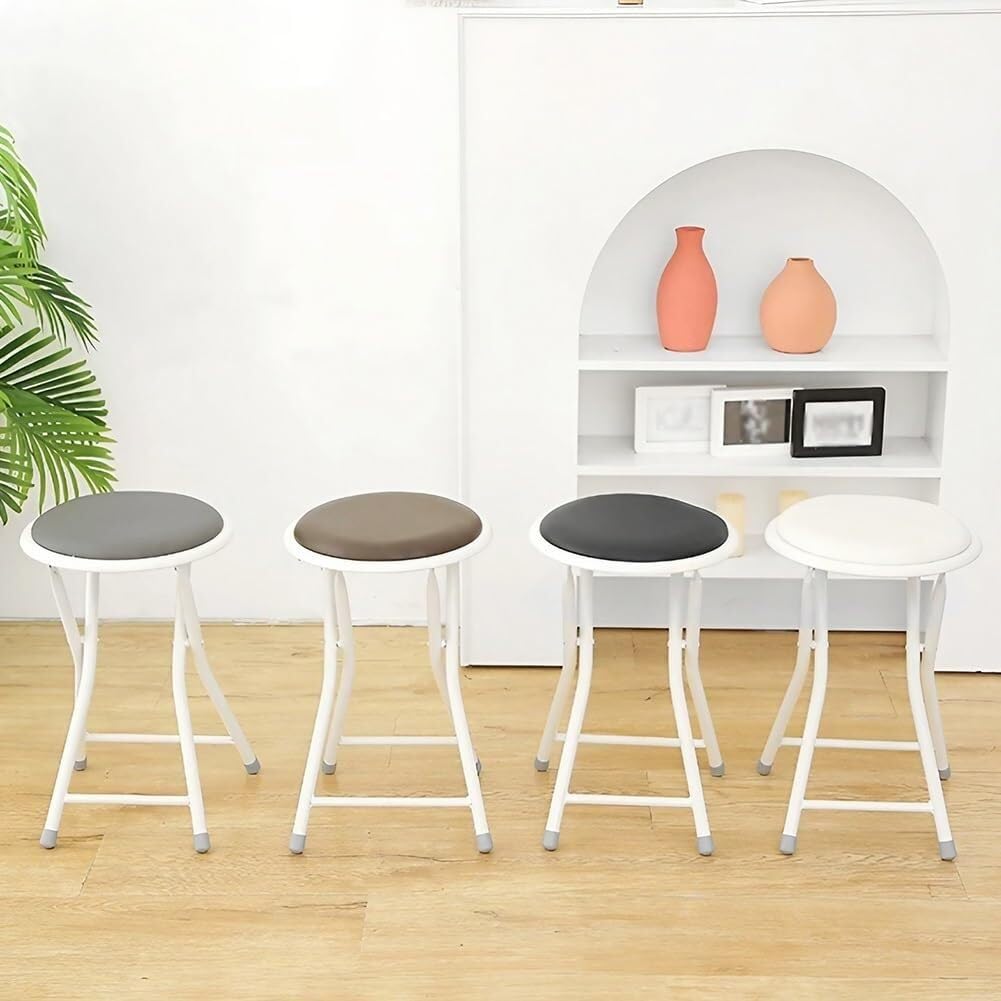 Folding 18in Round Padded Bar Stool W3048