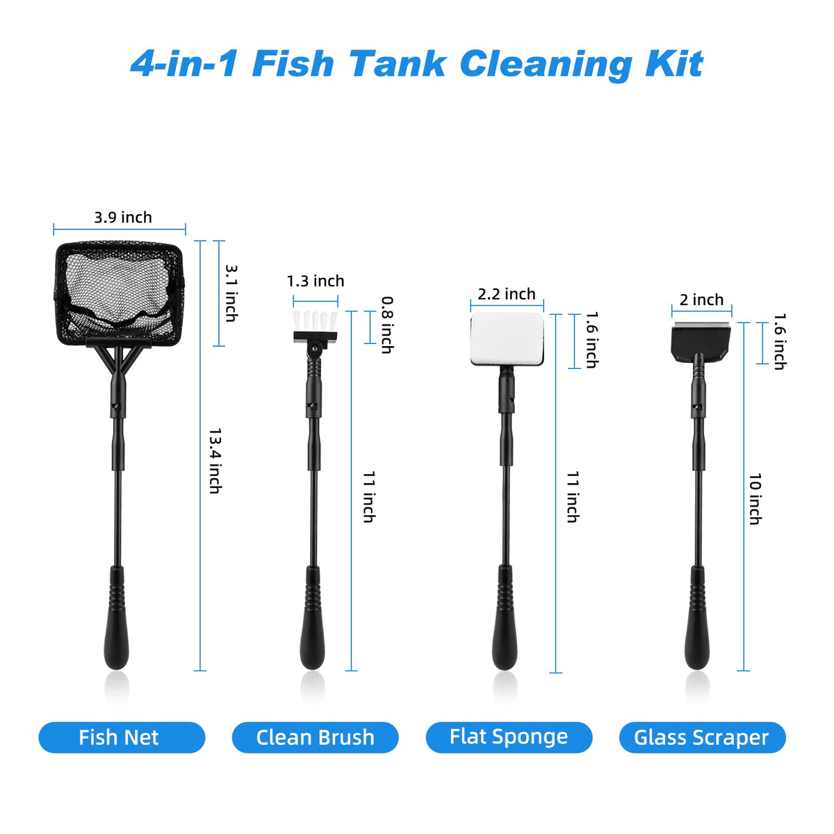 Small Fish Tank Cleaner Aquarium Cleaning Tools Kit C5862