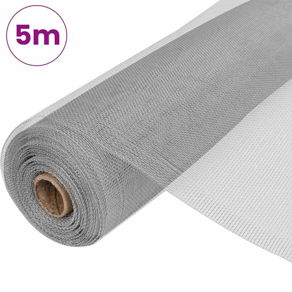 Aluminum Mesh Screen 39.4"x196.9" Silver P58414