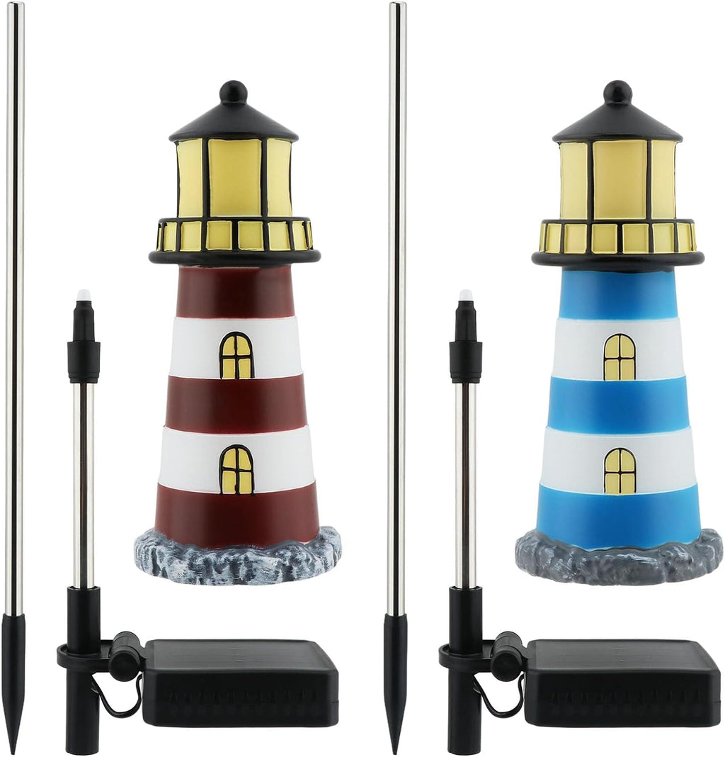 Solar Lighthouse, 2 PCS, 7 Colors Changing G534