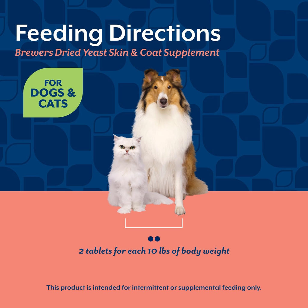 Brewer's Dried Yeast Chewable Tablets with Omegas for Dogs & Cats Z286