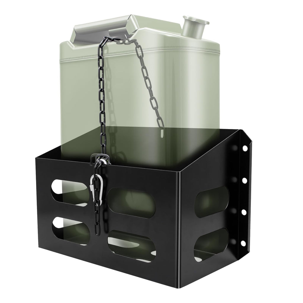 Lockable Metal Steel Gas Cans Holder Rack 5 Gallon U491300