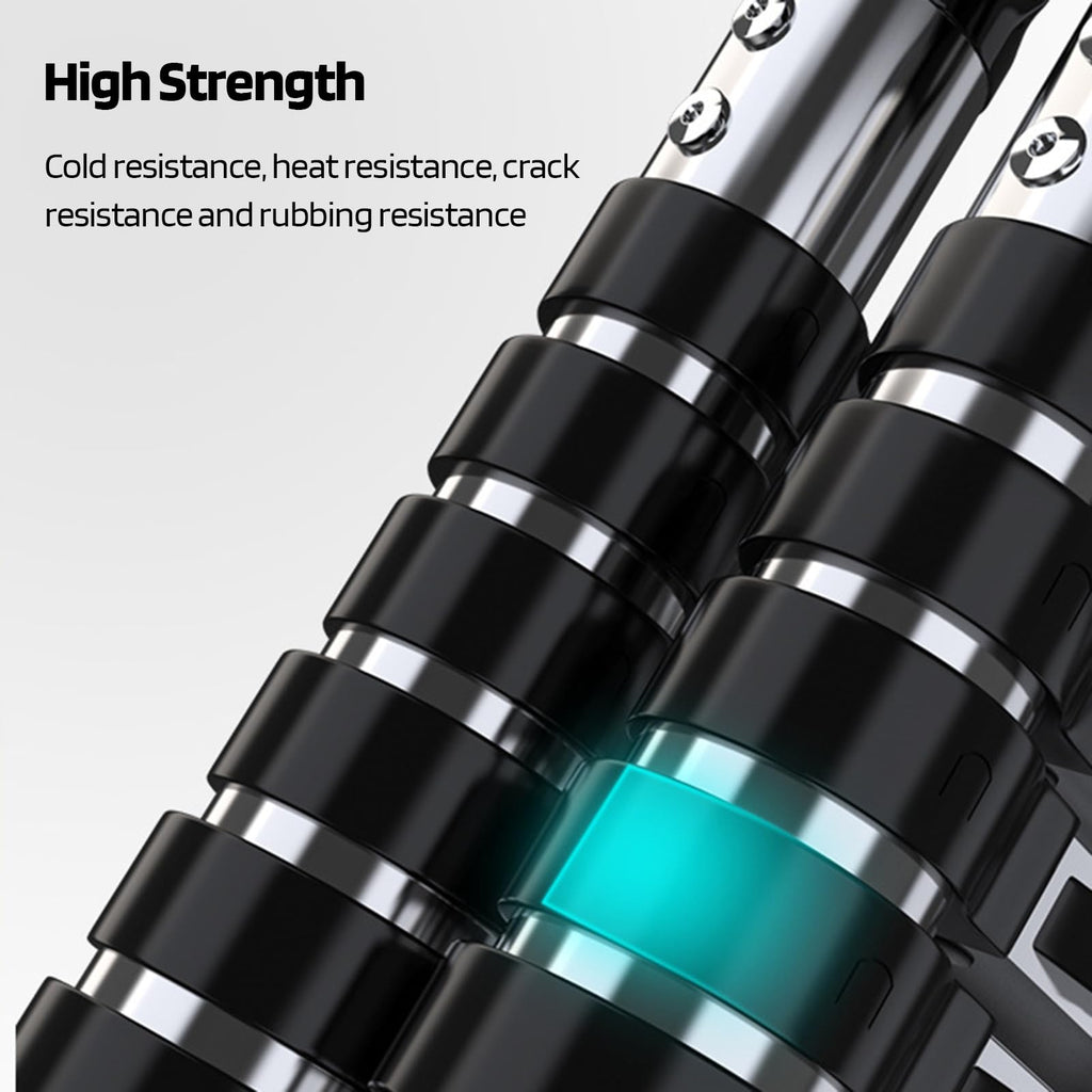 Telescoping Ladder with Locking Mechanism, Heavy Duty Aluminum 330 lbs H610