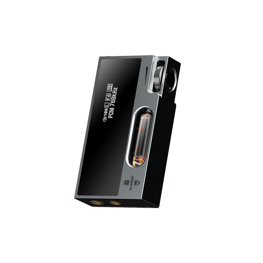 Portable Headphone Amplifier USB DAC AMP Dongle with Dual Tubes, 3.5mm+4.4mm Jack, Grey N4807