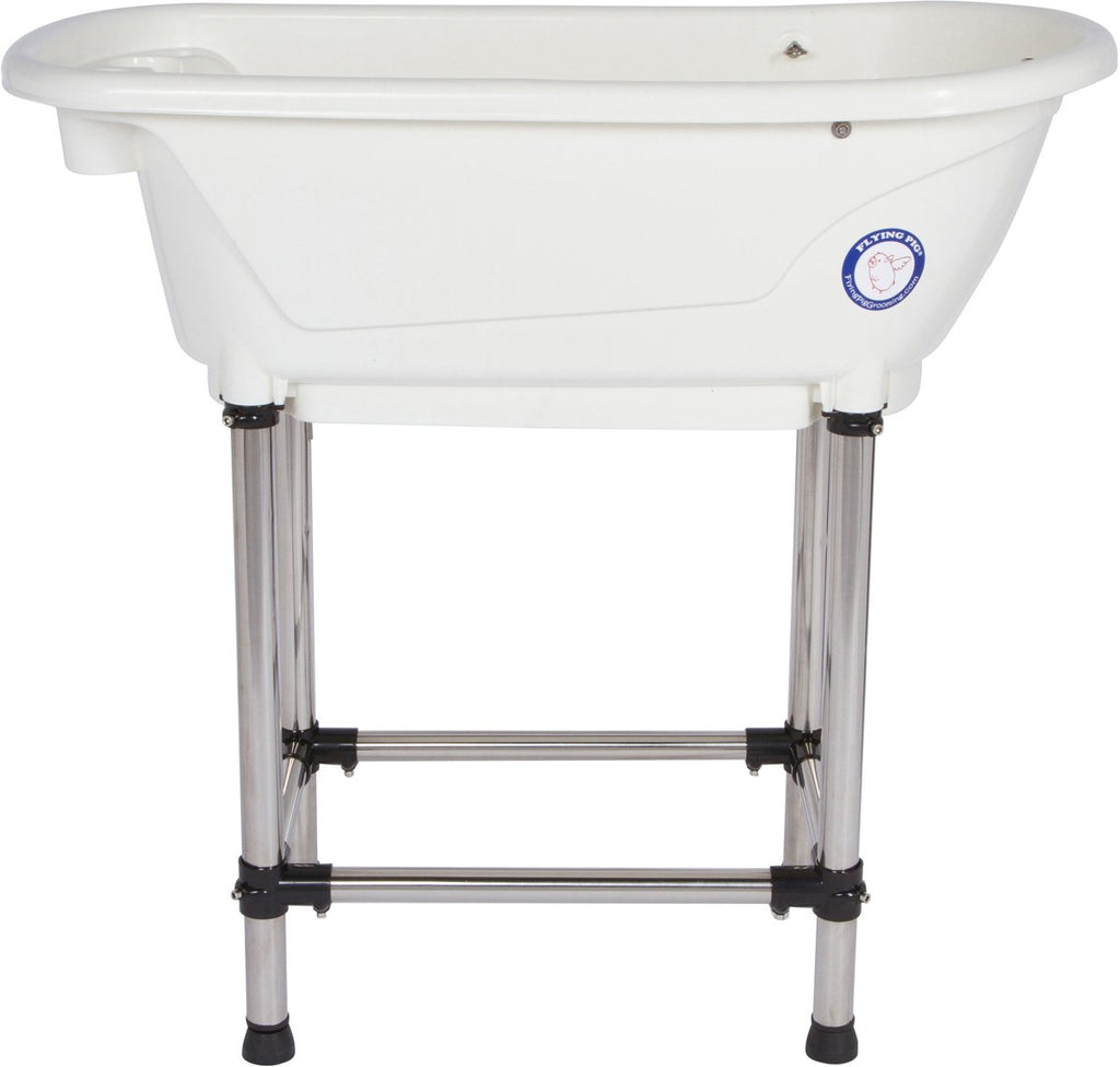 Portable Pet Bath Tub White 37.5"x19.5"x35.5" O85067