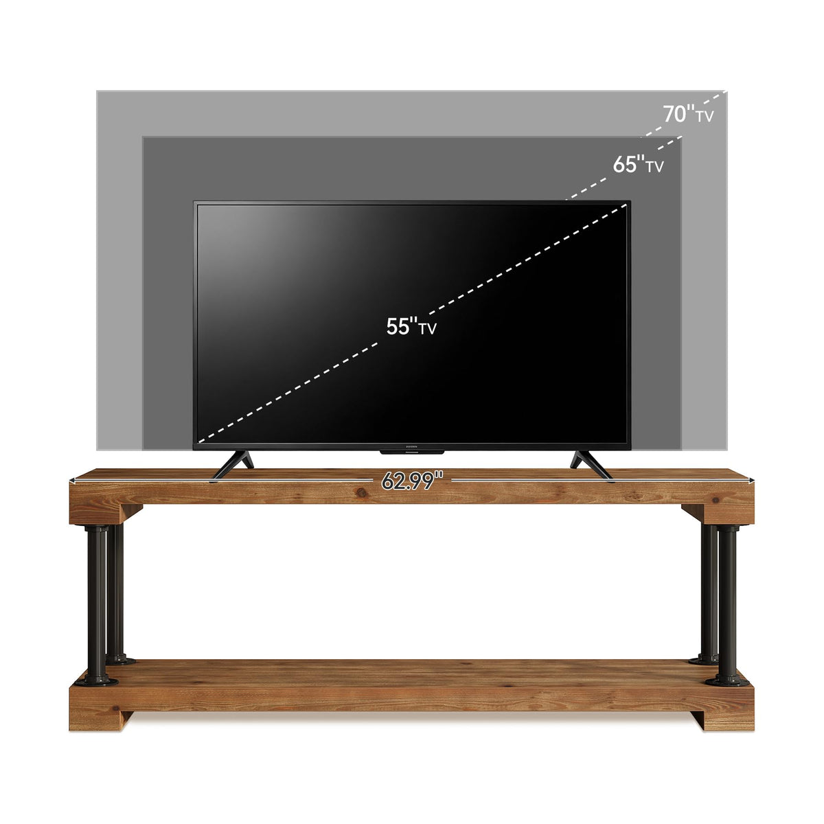 Solid Wood TV Stand for 75-Inch TV I78611