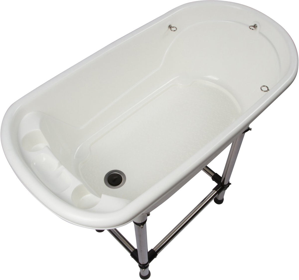 Portable Pet Bath Tub White 37.5"x19.5"x35.5" O85067