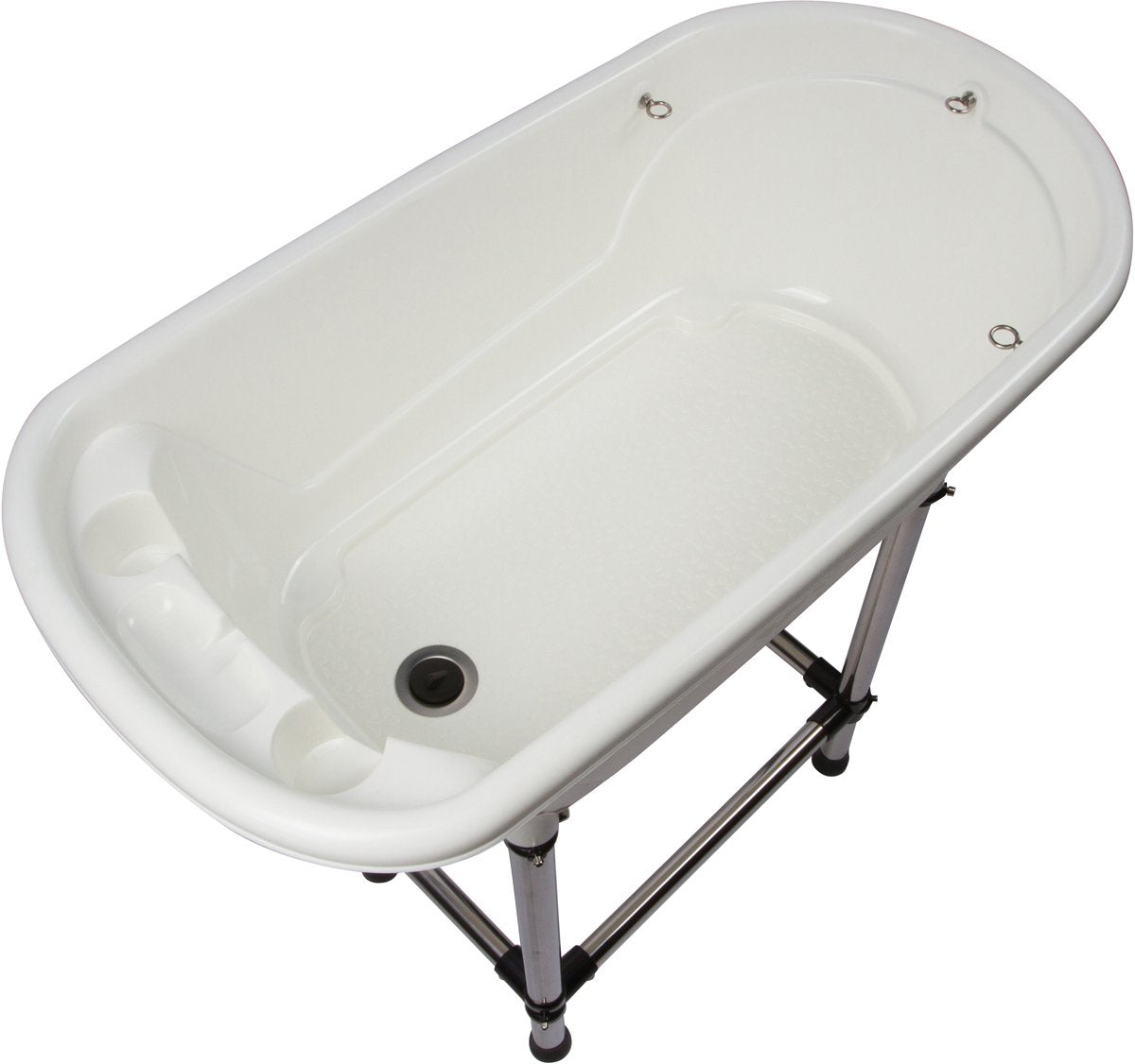 Portable Pet Bath Tub White 37.5"x19.5"x35.5" O85067