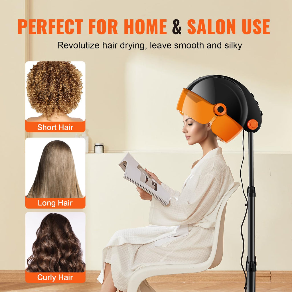 1875W Ionic Hooded Hair Dryer with Timer H995