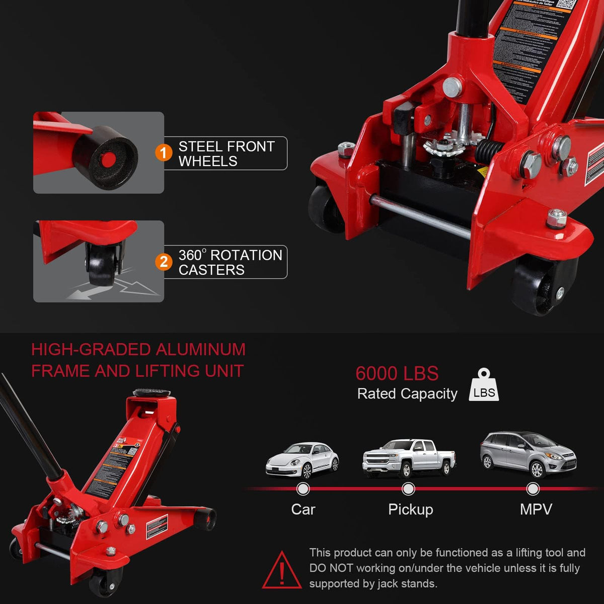 3-Ton Heavy Duty Hydraulic Floor Jack N28793