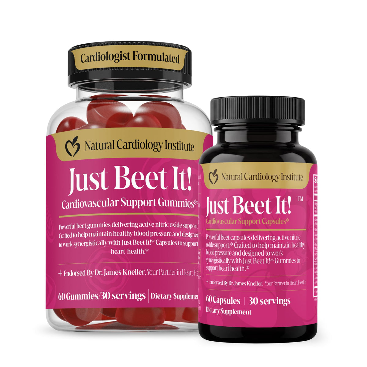 Beet Gummies & Heart Health Capsules Bundle, 60 Count Each V74041