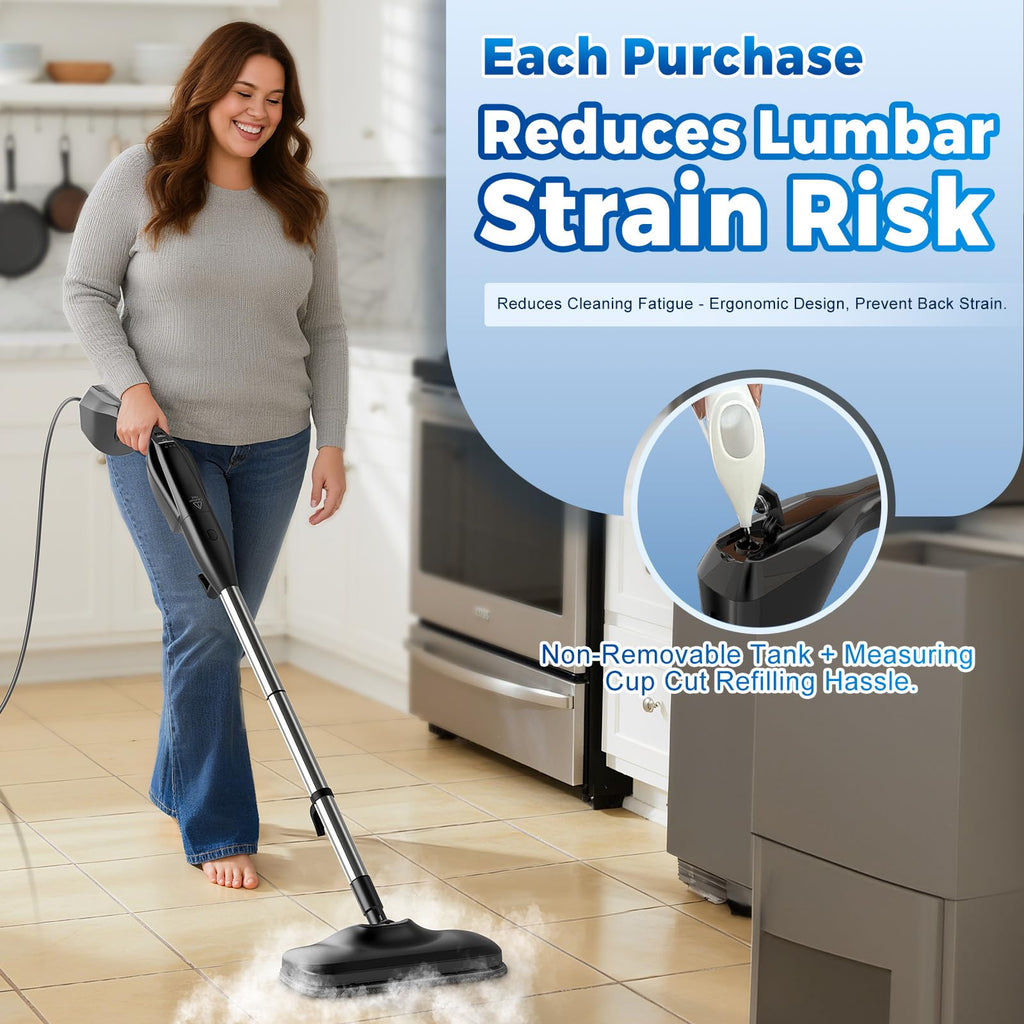 Heavy Duty Detachable Steam Mop Cleaner with 17 Accessories G8690