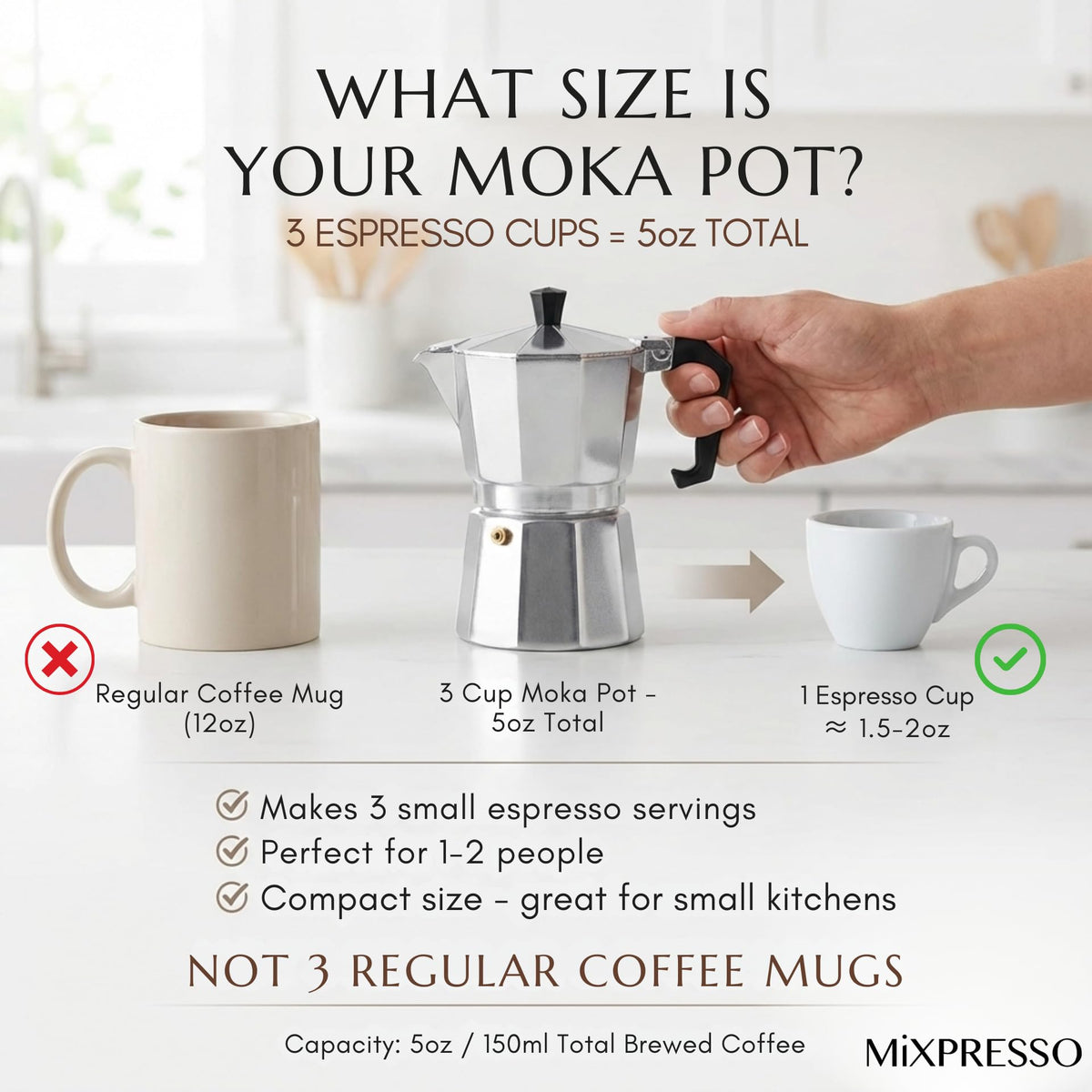 3 Cup Moka Pot Stovetop Espresso Maker R17245