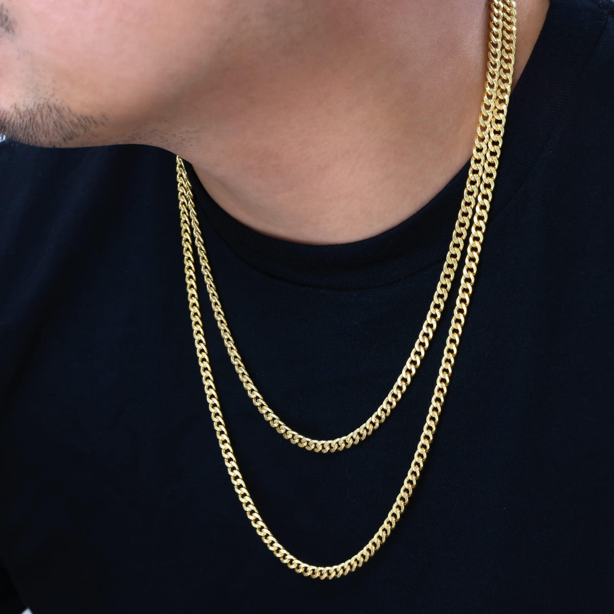 14k Yellow Gold Cuban Chain Necklace N79659