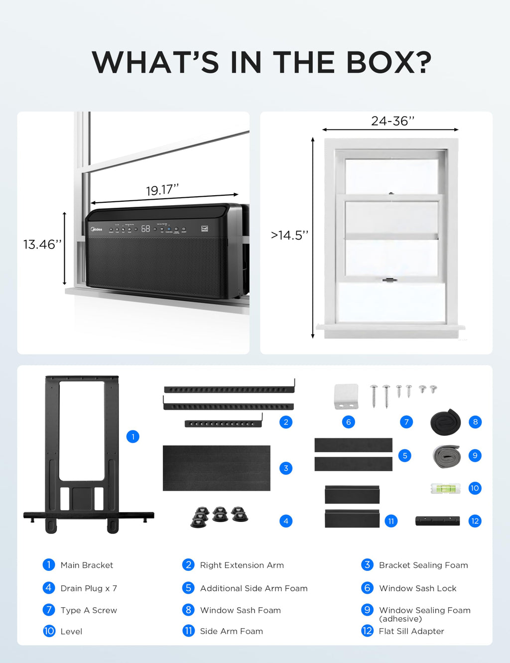6,000 BTU U Shaped Window Air Conditioner D1240