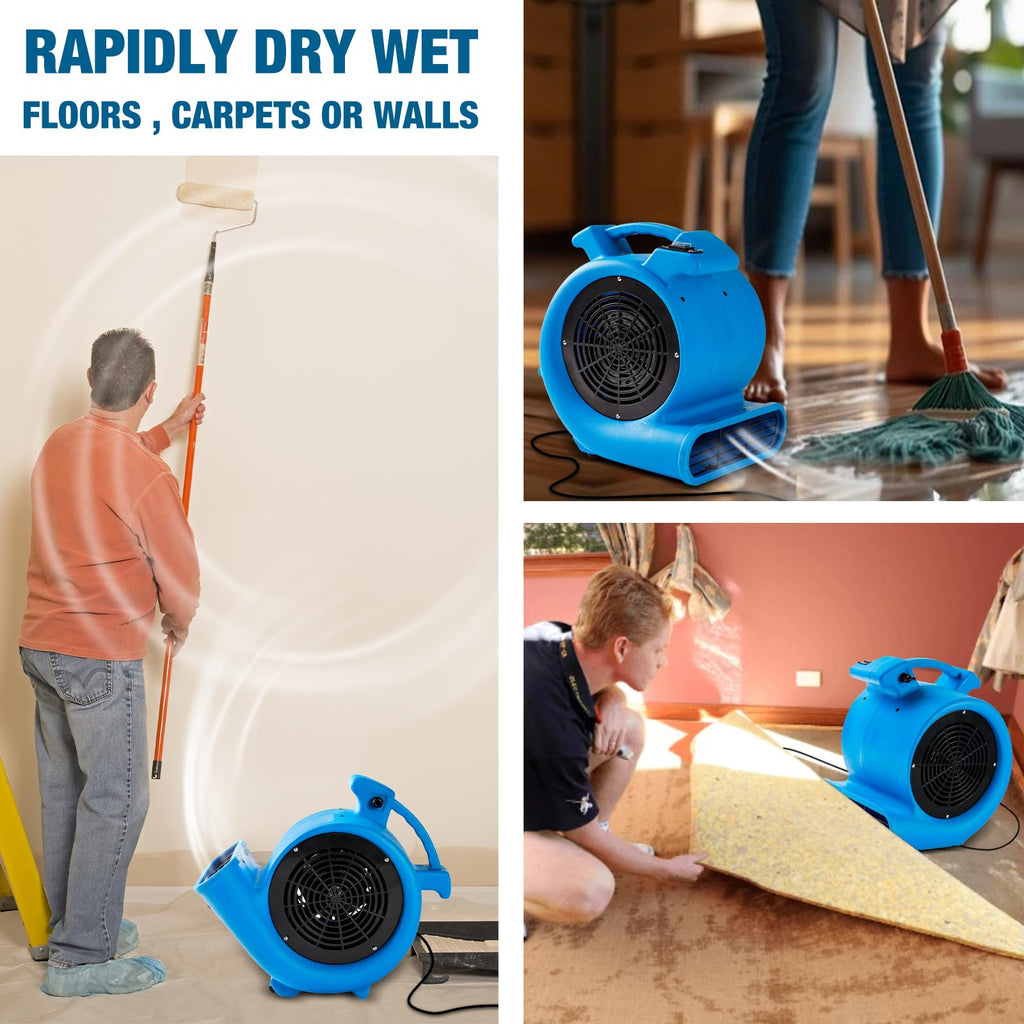 2200 CFM 1/2 HP Commercial Air Mover Floor Drying Fan G3397