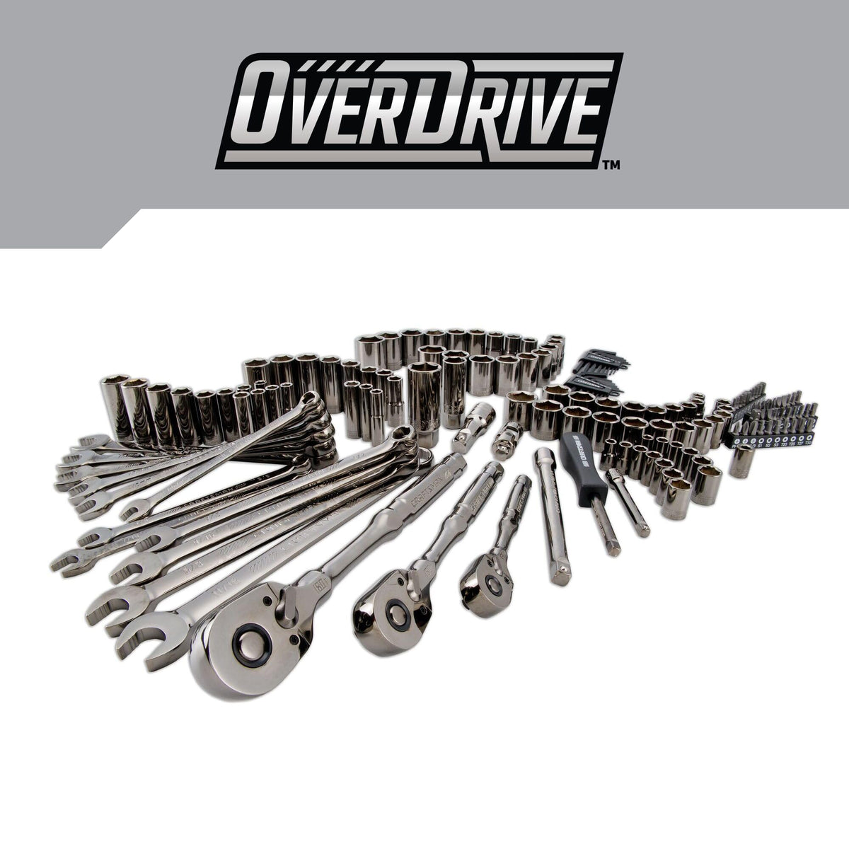 154-Piece Gunmetal Chrome Mechanics Tool Set with Hard Case S20355