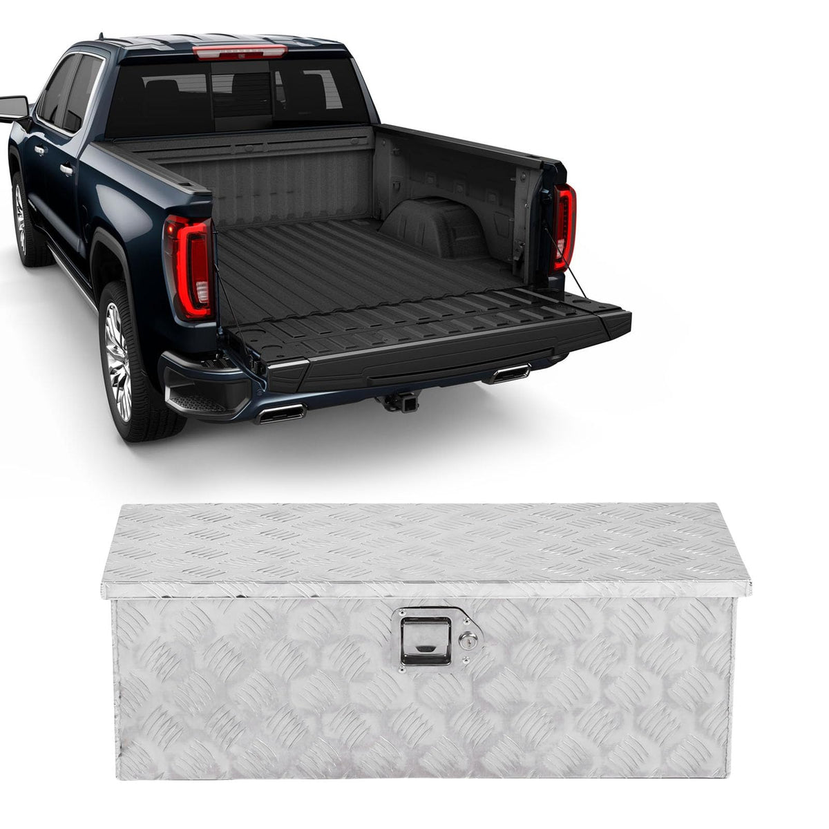 Aluminum Lockable Truck Bed Tool Box D74379