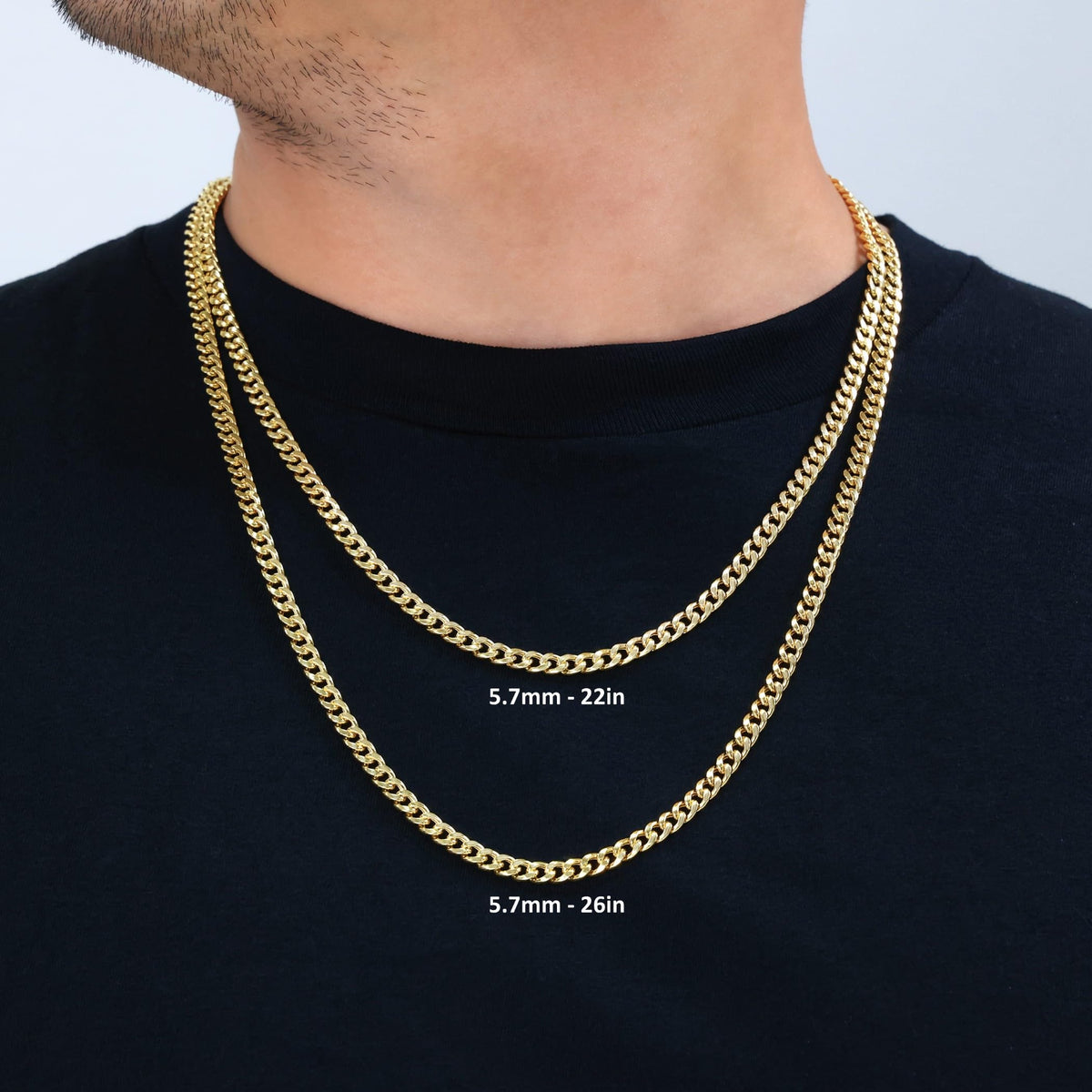 14k Yellow Gold Cuban Chain Necklace N79659