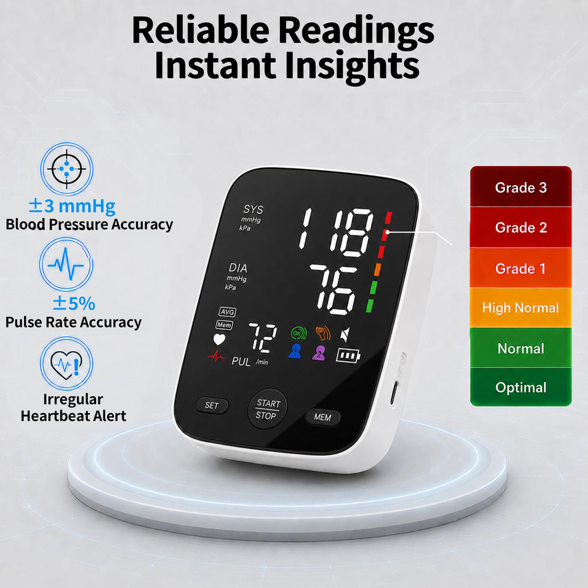 Blood Pressure Monitor with Wide Cuff H922755