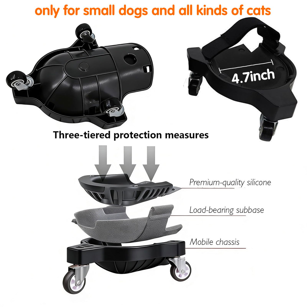 Small Dog or Cat Wheelchair for Back Legs Q259