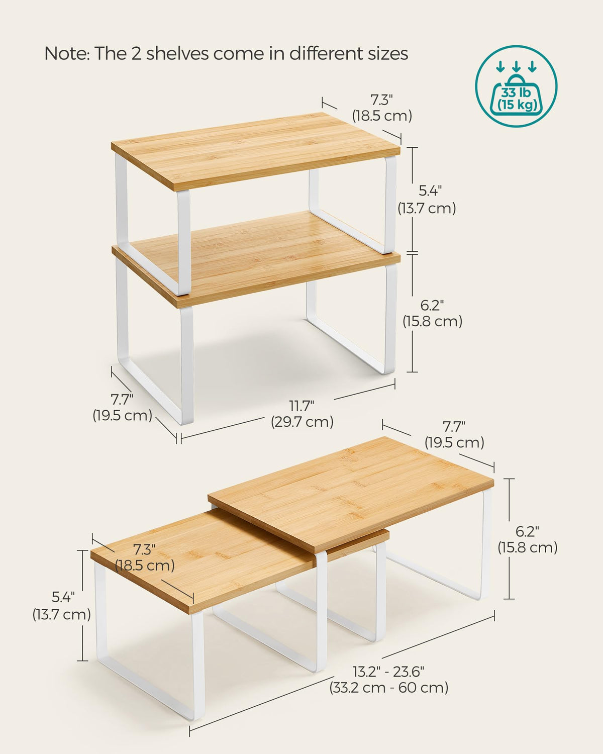 Set of 4 Kitchen Storage Shelf P197093