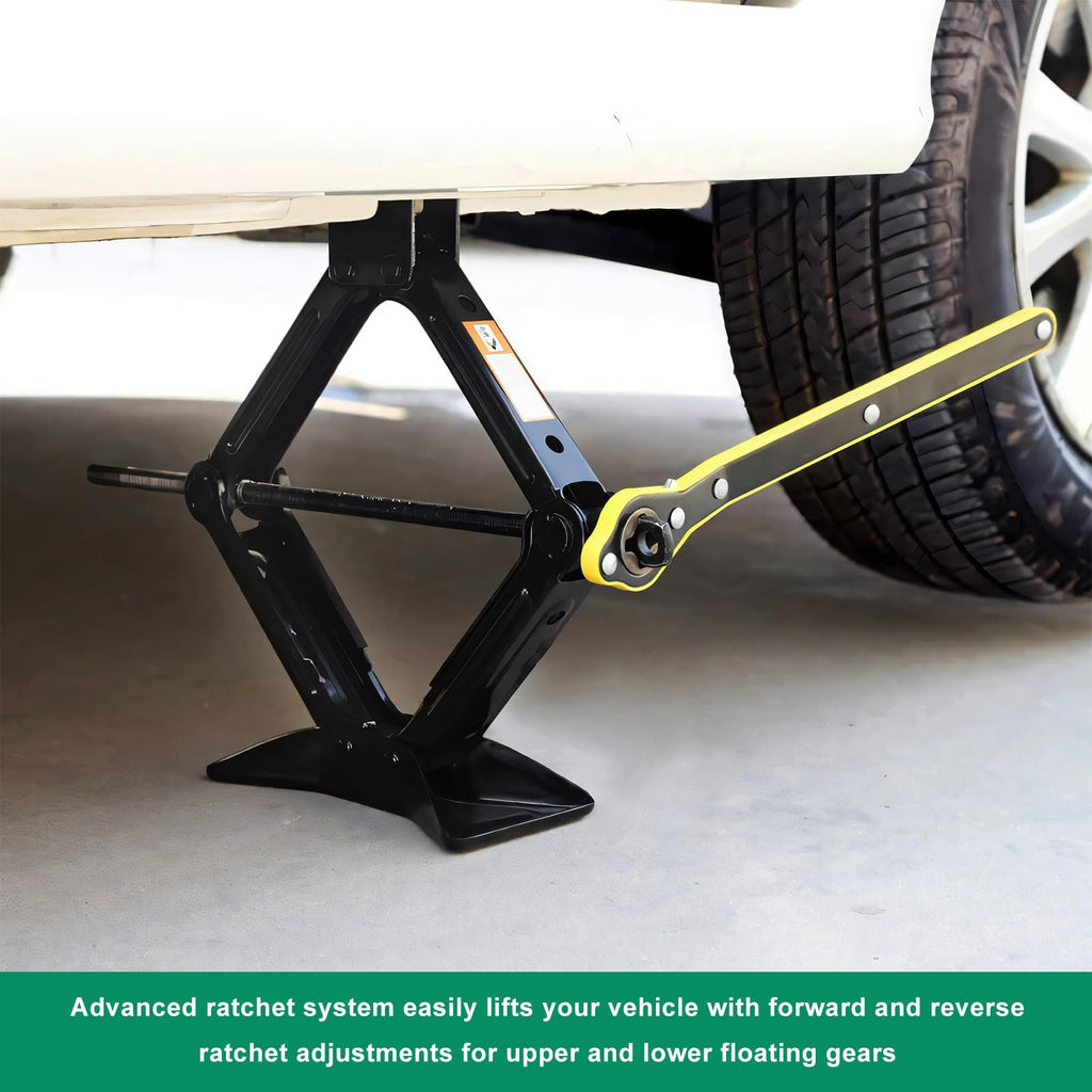 2 Ton Portable Scissor Jack Kit with Lug Wrench Q8487