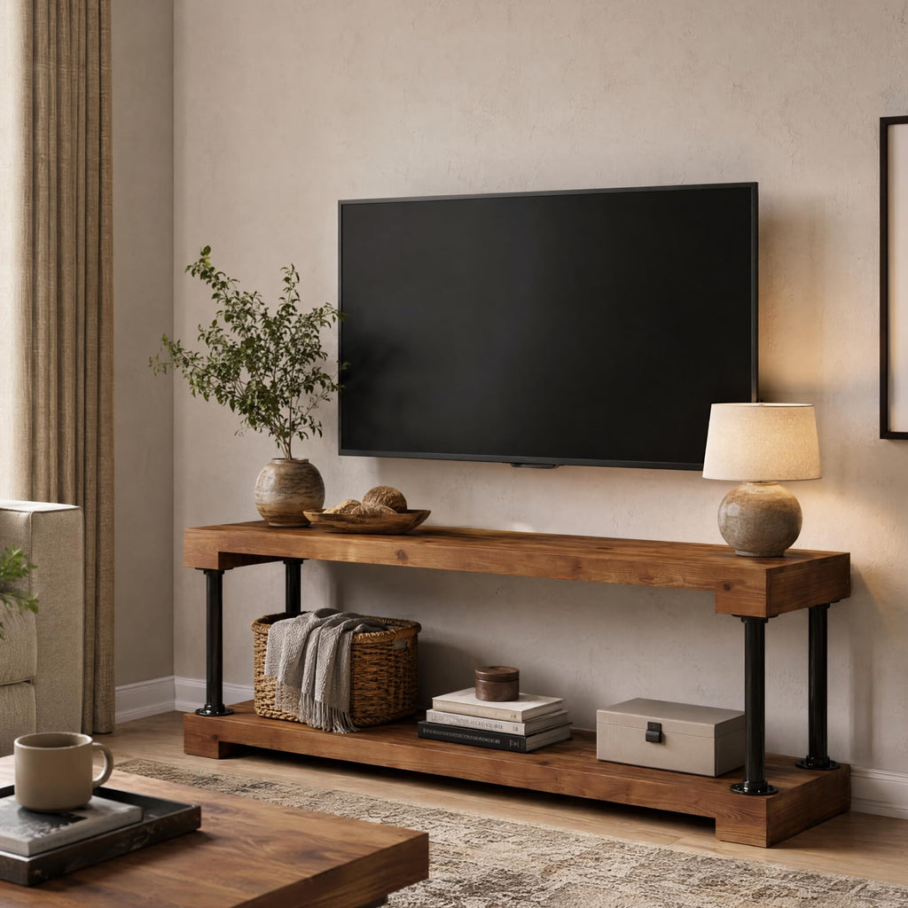Solid Wood TV Stand for 75-Inch TV I78611