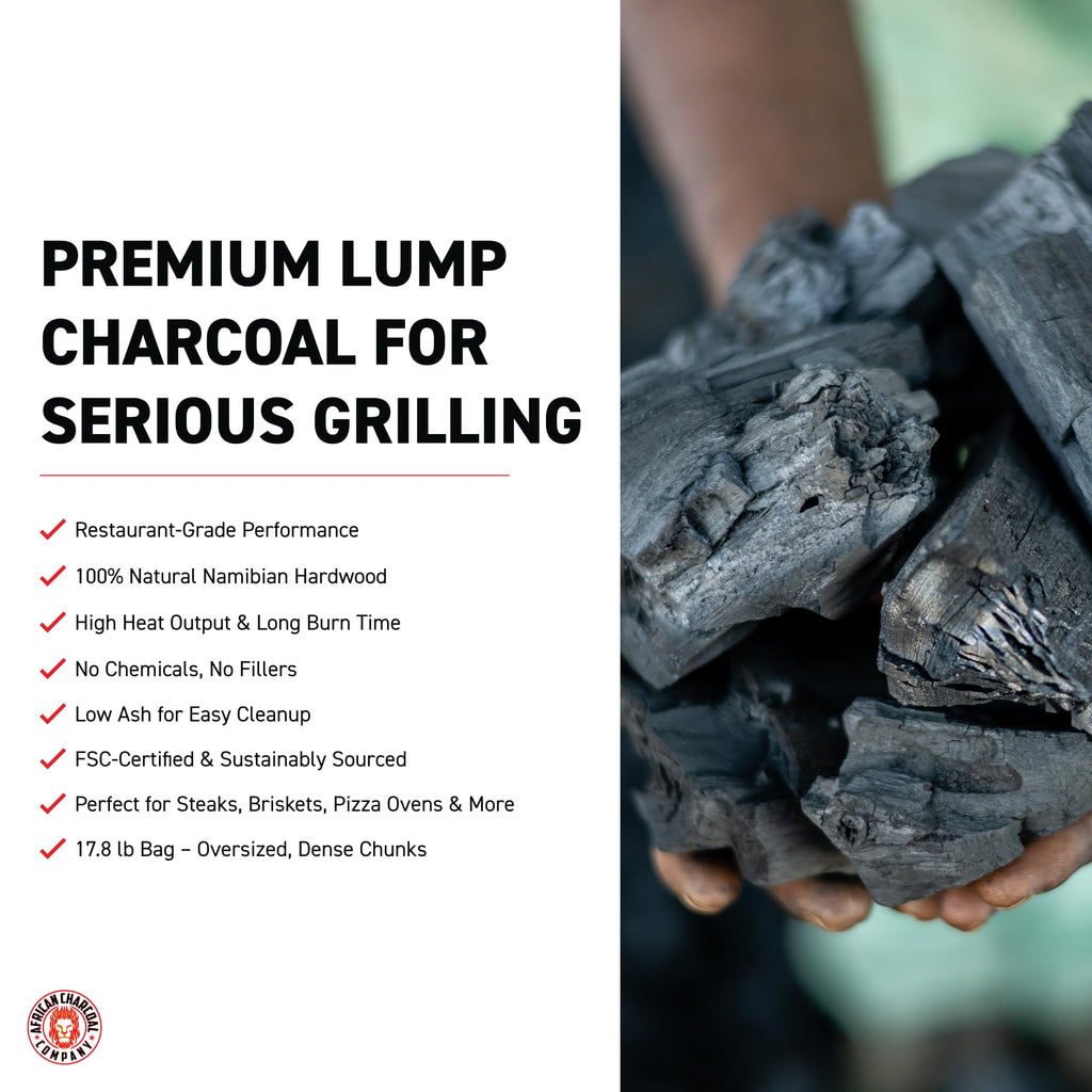17.8 lb Natural Hardwood Lump Charcoal F59398