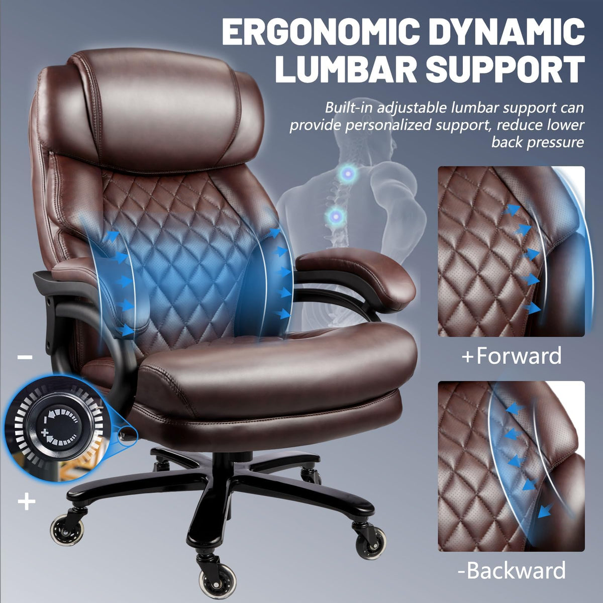 Big and Tall Heavy Duty Executive Office Chair with High Back X94554