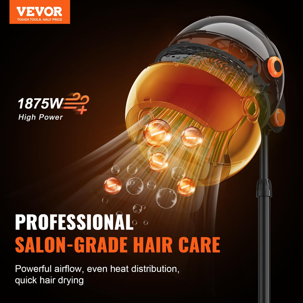 1875W Ionic Hooded Hair Dryer with Timer H995