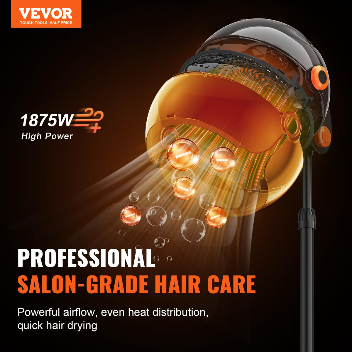 1875W Ionic Hooded Hair Dryer with Timer H995